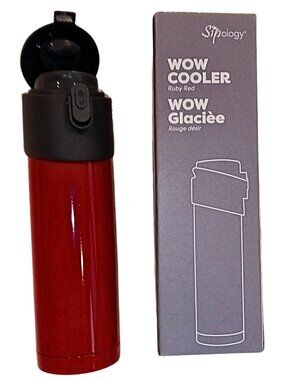 Sipology WOW Cooler Cold Water Tumbler Thermos in Ruby Red Color (BPA Free)
